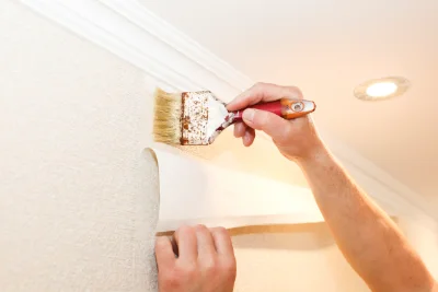 Pose de papier peint à Lilly — revêtements muraux et toiles de verre
